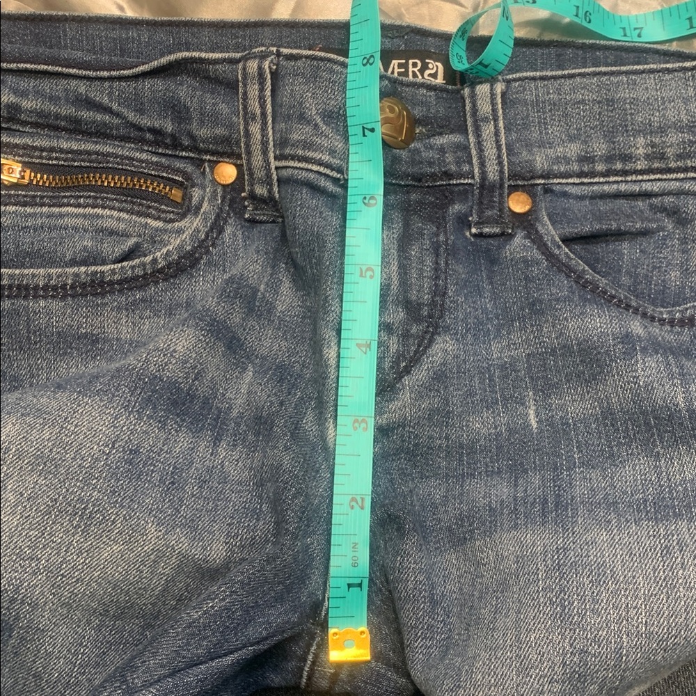 š¹Vintage Forever 21 ⢠Y2K - Zip - Skinny Jeans - Stretch - Low Rise - Picture 9 of 9